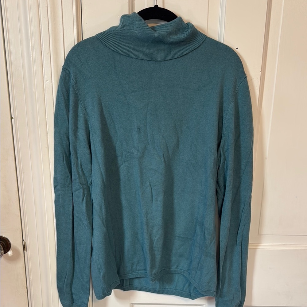 Ann Taylor Teal Turtleneck Sweater